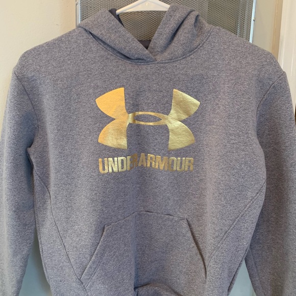 Youth Under Armour Hoodie with Gold Foil. - Picture 1 of 4